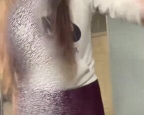 Nude TikTok - Topless Girl and Mirror Challenge Wipe it down