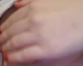 Rubbing on Young Boob