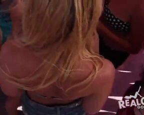 Hot teenagers are partying on a yacht and getting prepared to do nasty things with boys