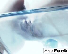 Incredible Asa plays with her poon