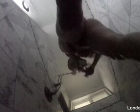 London Keyes takes a hidden camera shower