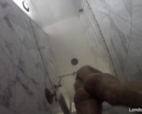 London Keyes takes a hidden camera shower