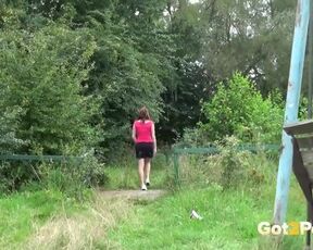 A Sweet And Secret Outdoor Pee