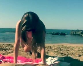 Teen Girl Nude on the beach