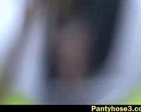 Hidden camera on long legged beauty