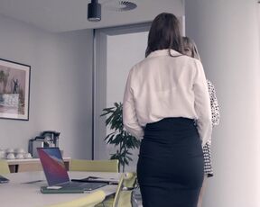 Danielle Scott nude, Rhian Brown nude - Lesbian Sex in the Ofice - Shades of Desire (2023)