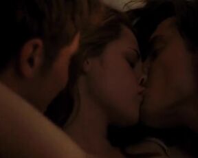 Kristen Stewart nude. On the Road (2012) Threesome Celebs Sex Scene