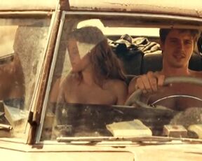 Kristen Stewart nude. On the Road (2012) Threesome Celebs Sex Scene