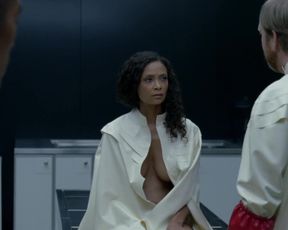 TV show scene Thandie Newton, Angela Sarafyan, Tessa Thompson, Evan Rachel Wood nude - Westworld S01E07 (2016) 