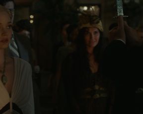 TV show scene Bella Heathcote, Veronica Osorio nude - Strange Angel s02e05 (2019) 