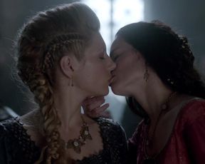 Celebrity Lesbian Video - Vikings - Lesbian Kiss Scene 