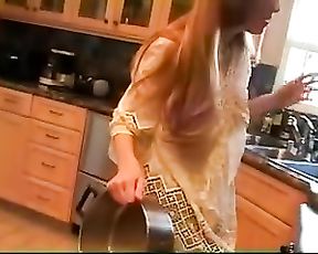 Mummy in the kitchen smoking fetish roleplay